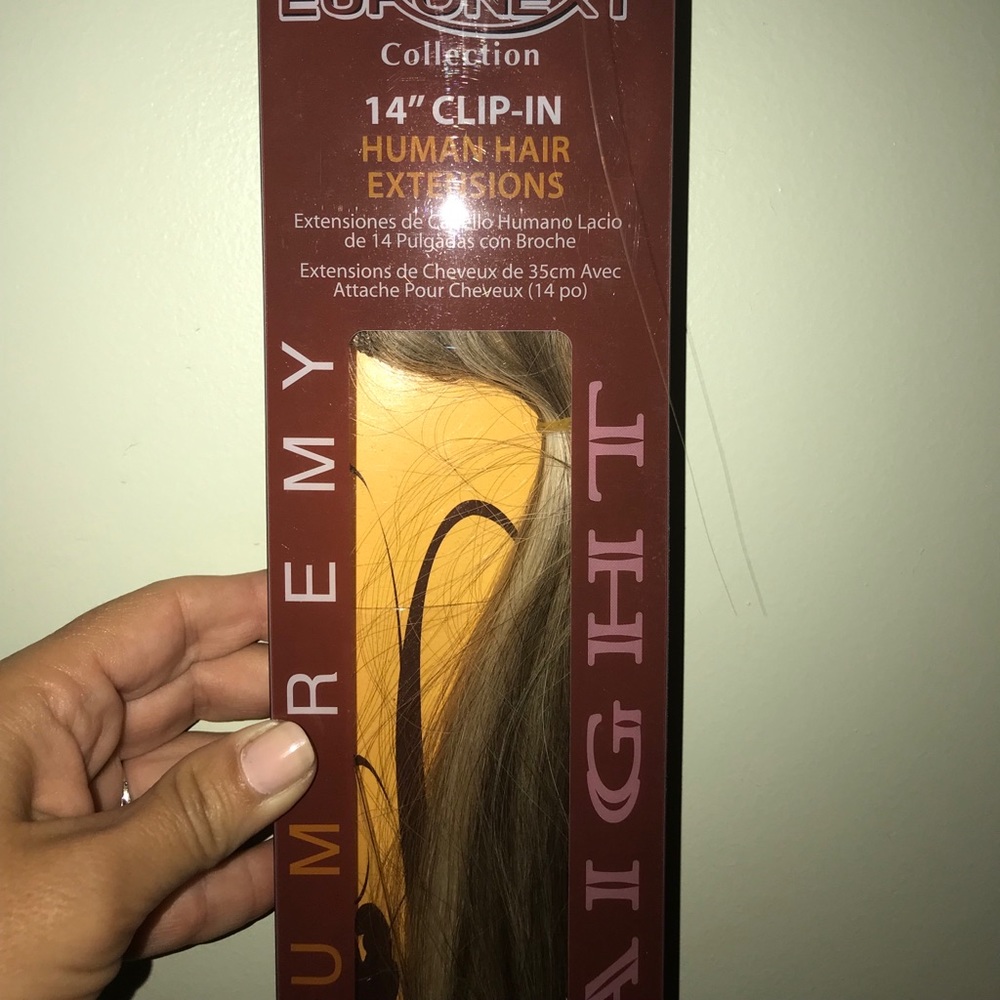 Euronext 14” clip in human hair extensions